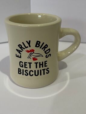 Chick-fil-A Early Birds Get The Biscuits Beige Ceramic Mug